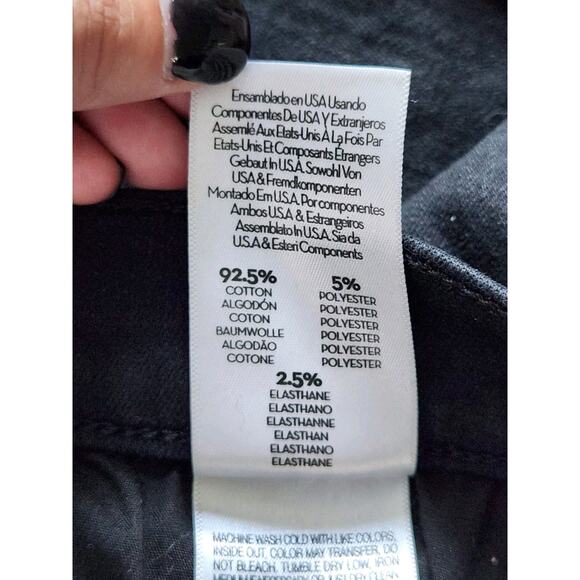 MOTHER The Hustler Ankle Fray Black Denim High Waist Flare Size 30 - Picture 4 of 8